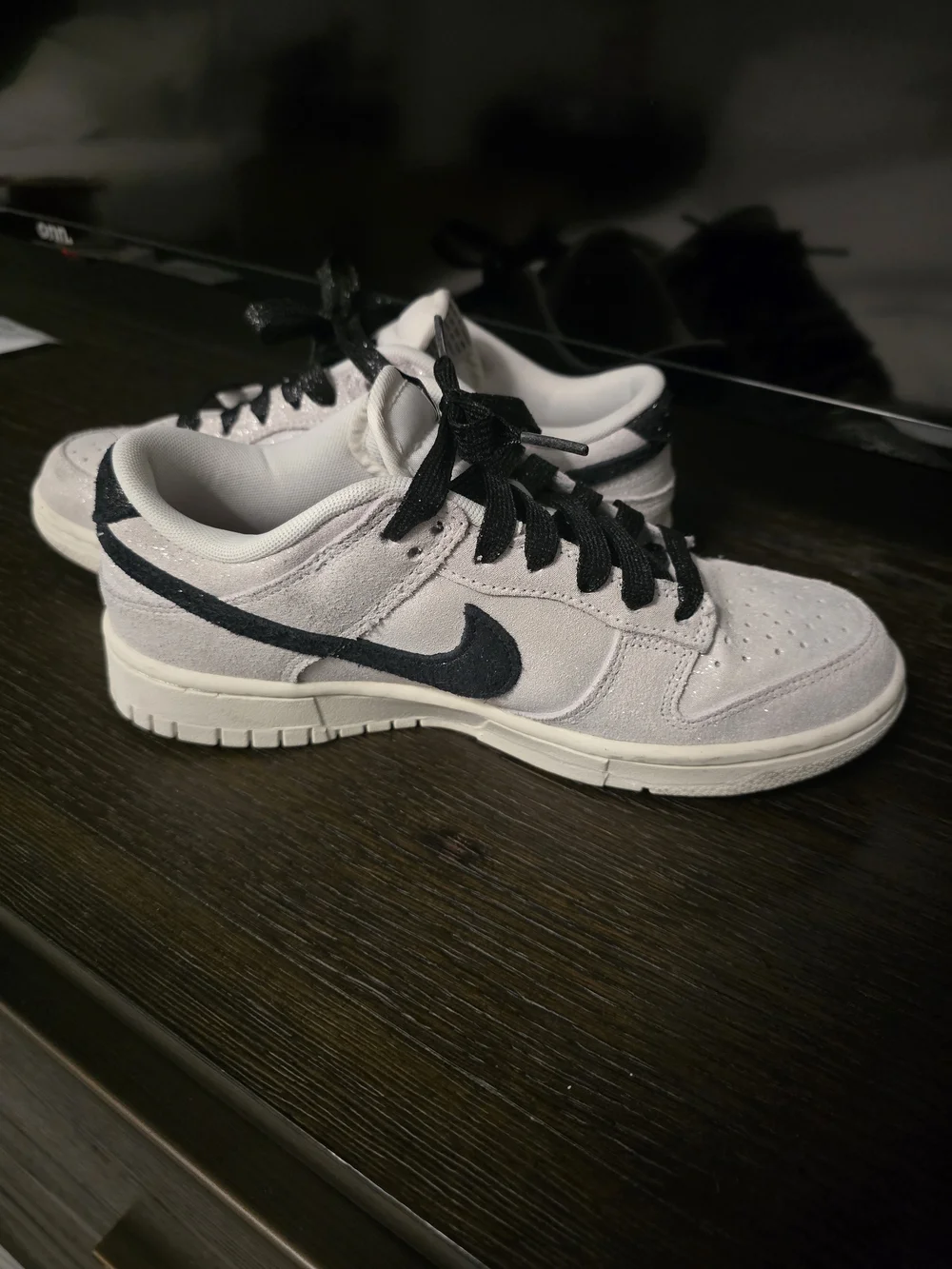 Nike Iridescent Low-Top Sneakers with Black Swoosh